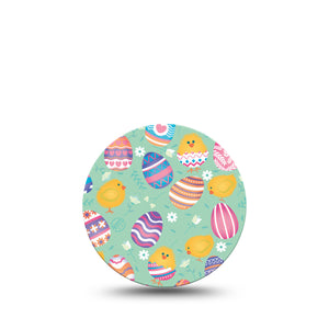Spring Chicks Libre 3 Overpatch, Single, Easter Egg Hunt Themed, CGM Overlay Tape Design