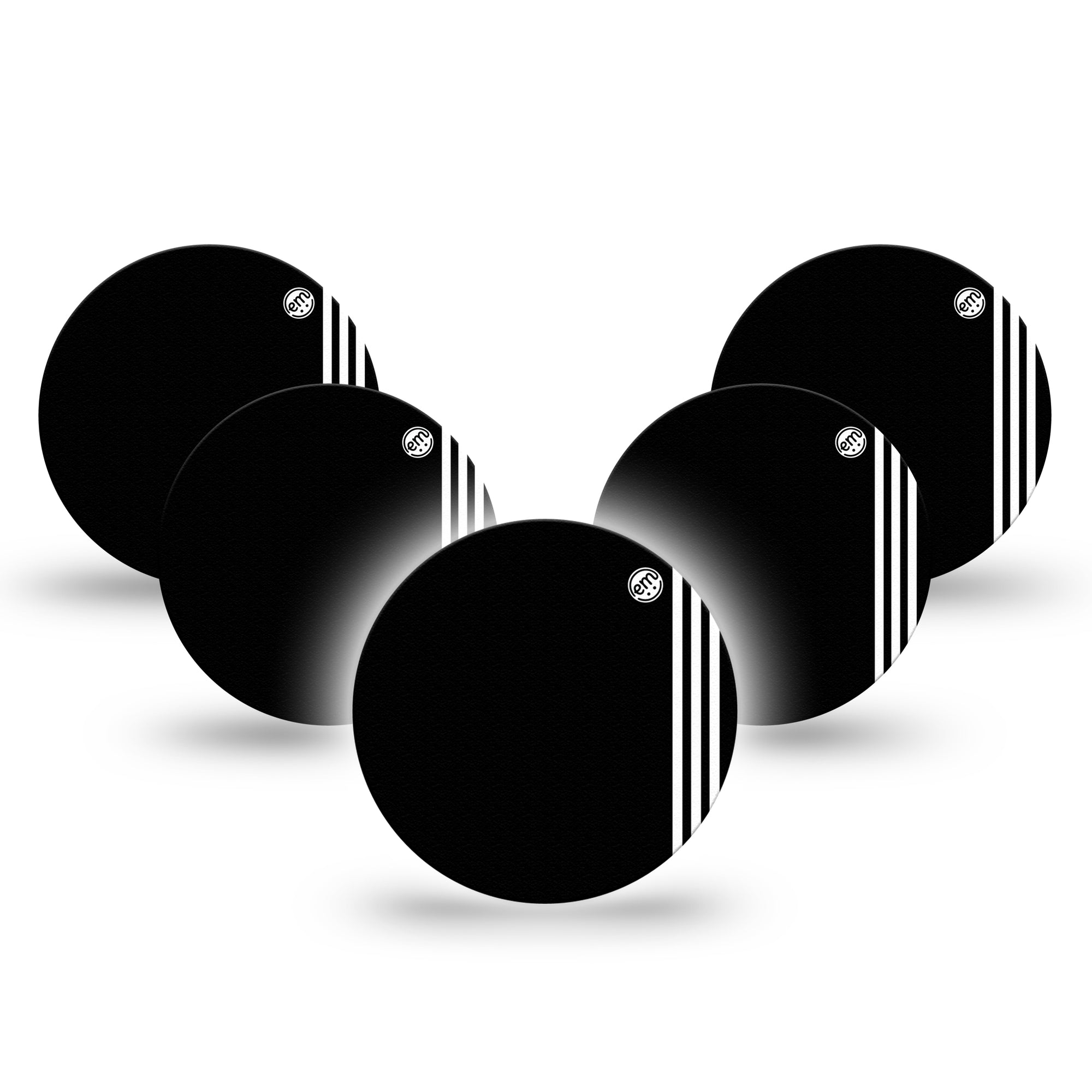 Sporty Libre 3 Overpatch, 5-Pack, Black And White Design Themed, CGM Overlay Tape Design