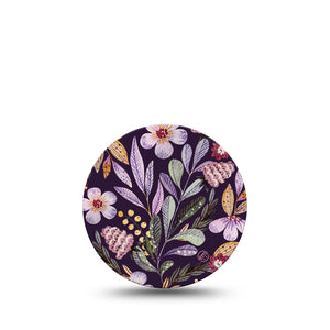 Moody Blooms Libre 3 Overpatch, Single, Aesthetic Florals Inspired, CGM Adhesive Patch Design