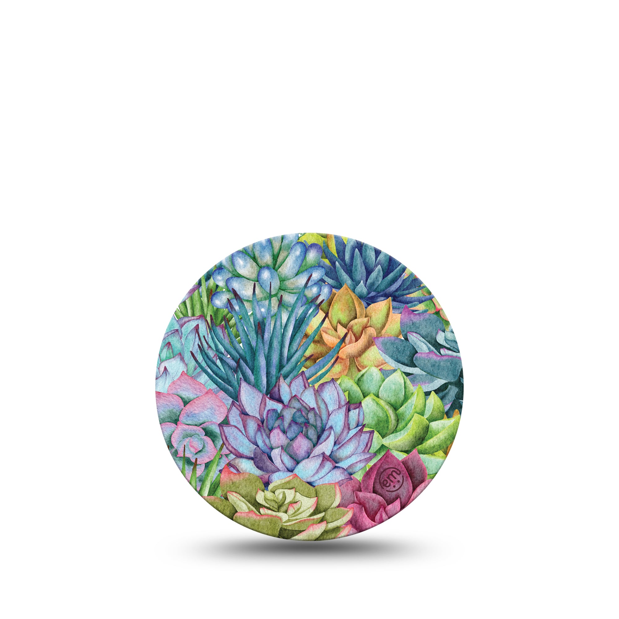 Blue Succulents Libre 3 Overpatch, Radiant Succulents Inspired, CGM Fixing Ring Tape Design