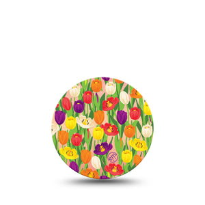 Tulips Libre 3 Overpatch, Single, Colorful Blossoms Inspired, CGM Adhesive Tape Design