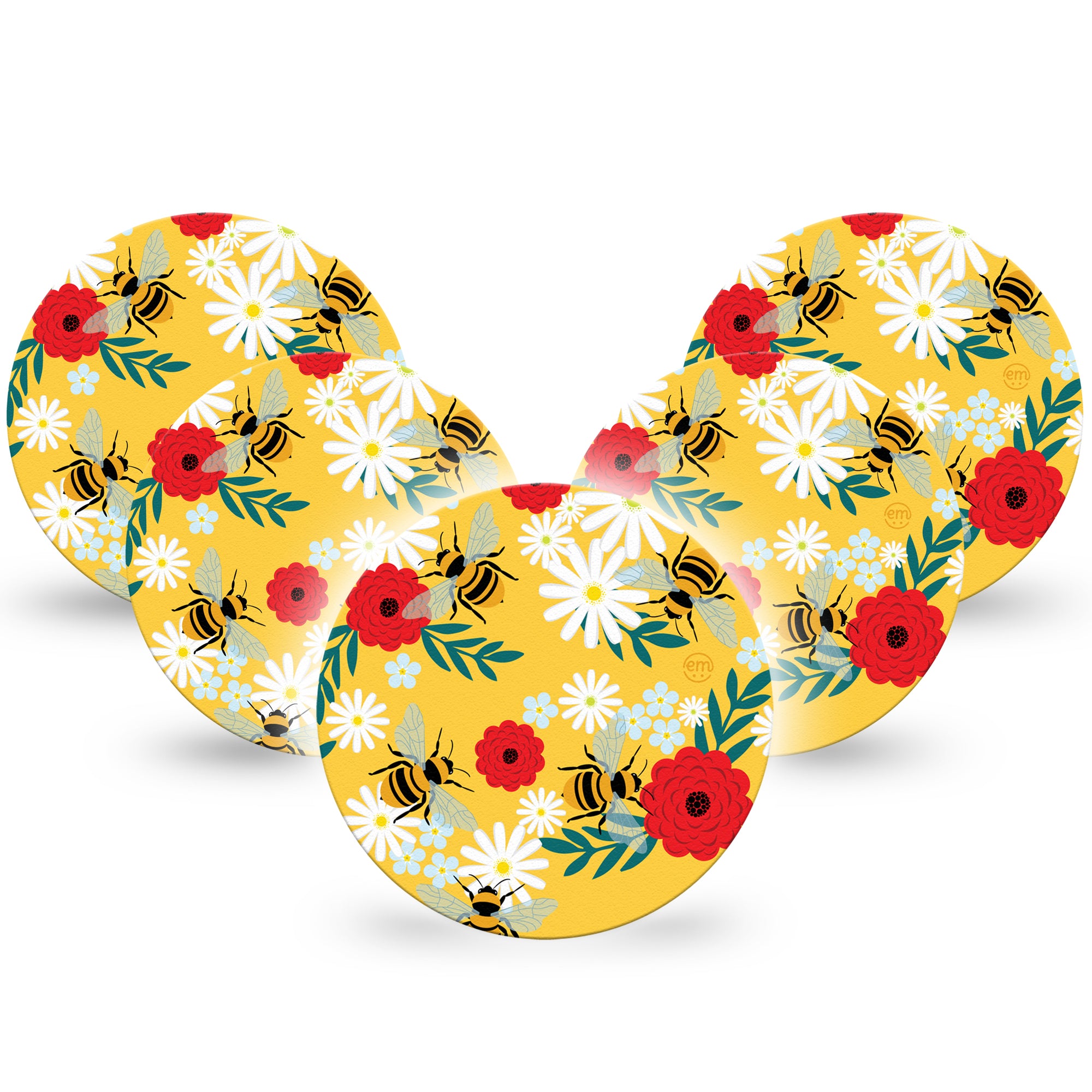 Bees and Flowers Libre Overpatch 5-Pack