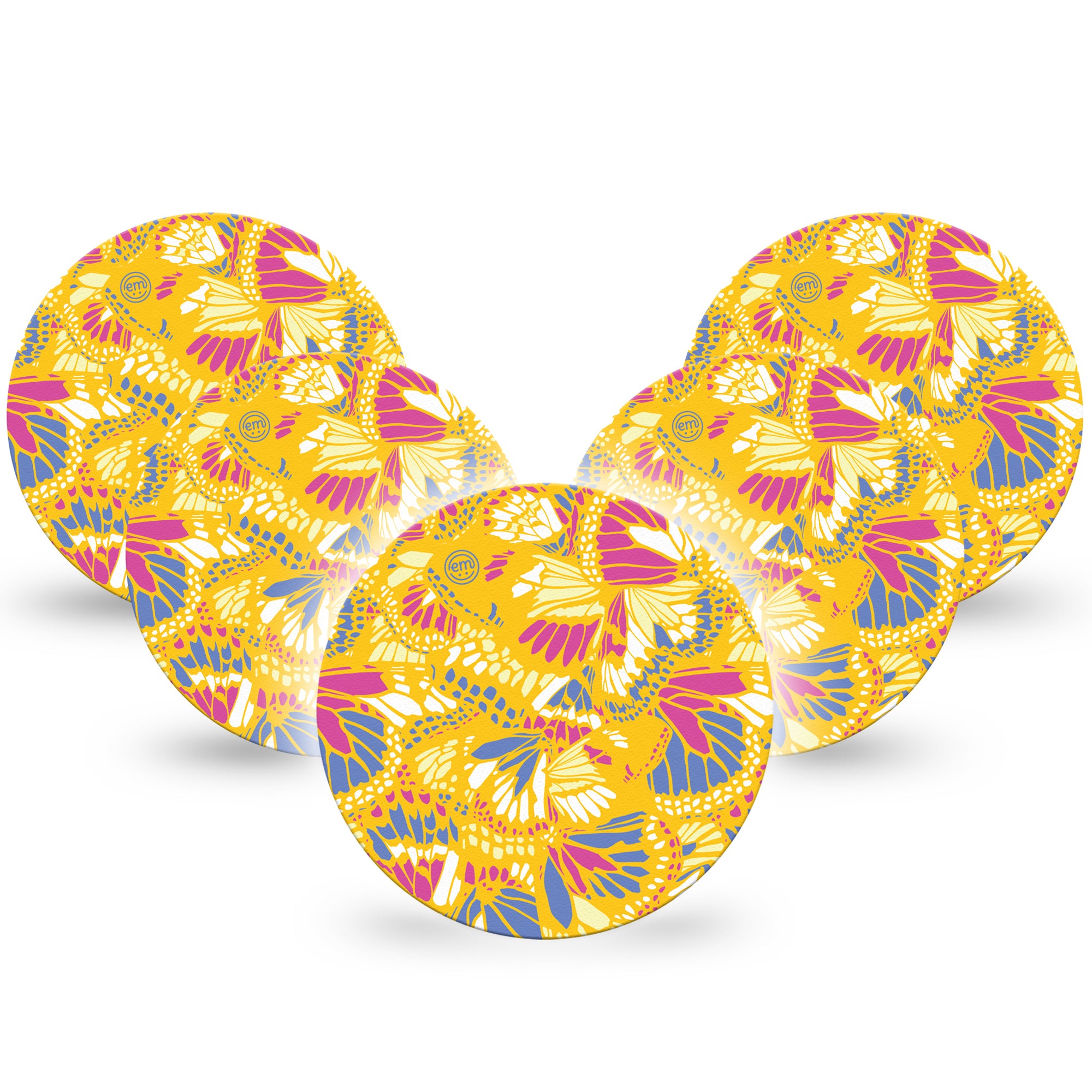 ExpressionMed Yellow Butterfly Wings Libre Overpatch Tapes