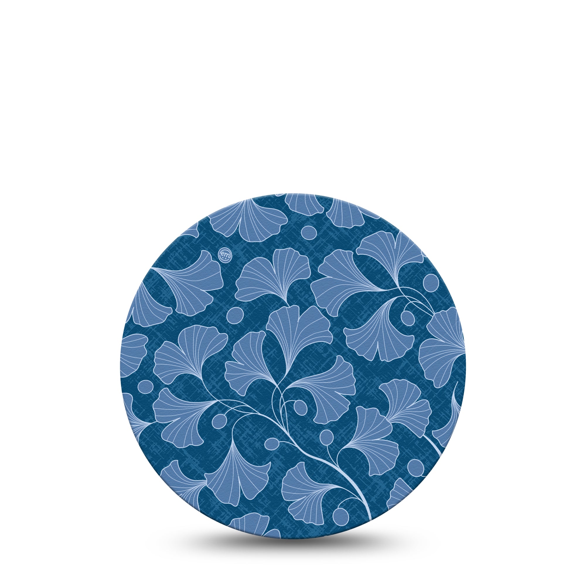 Blue Gingko Libre 2 Overpatch, Single, Blue Fall Floral CGM Adhesive Tape, Abbott Lingo