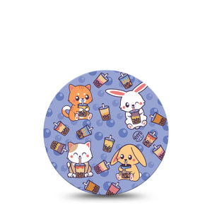 Boba Buddies Libre 2 Overpatch Adhesive Patch, Single Tape, Animal Design CGM Adhesive Patch