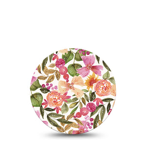 Spring Bouquet Libre 2 Overpatch, Single, Floral Water Colored Artwork Inspired, CGM Adhesive Tape Design, Abbott Lingo