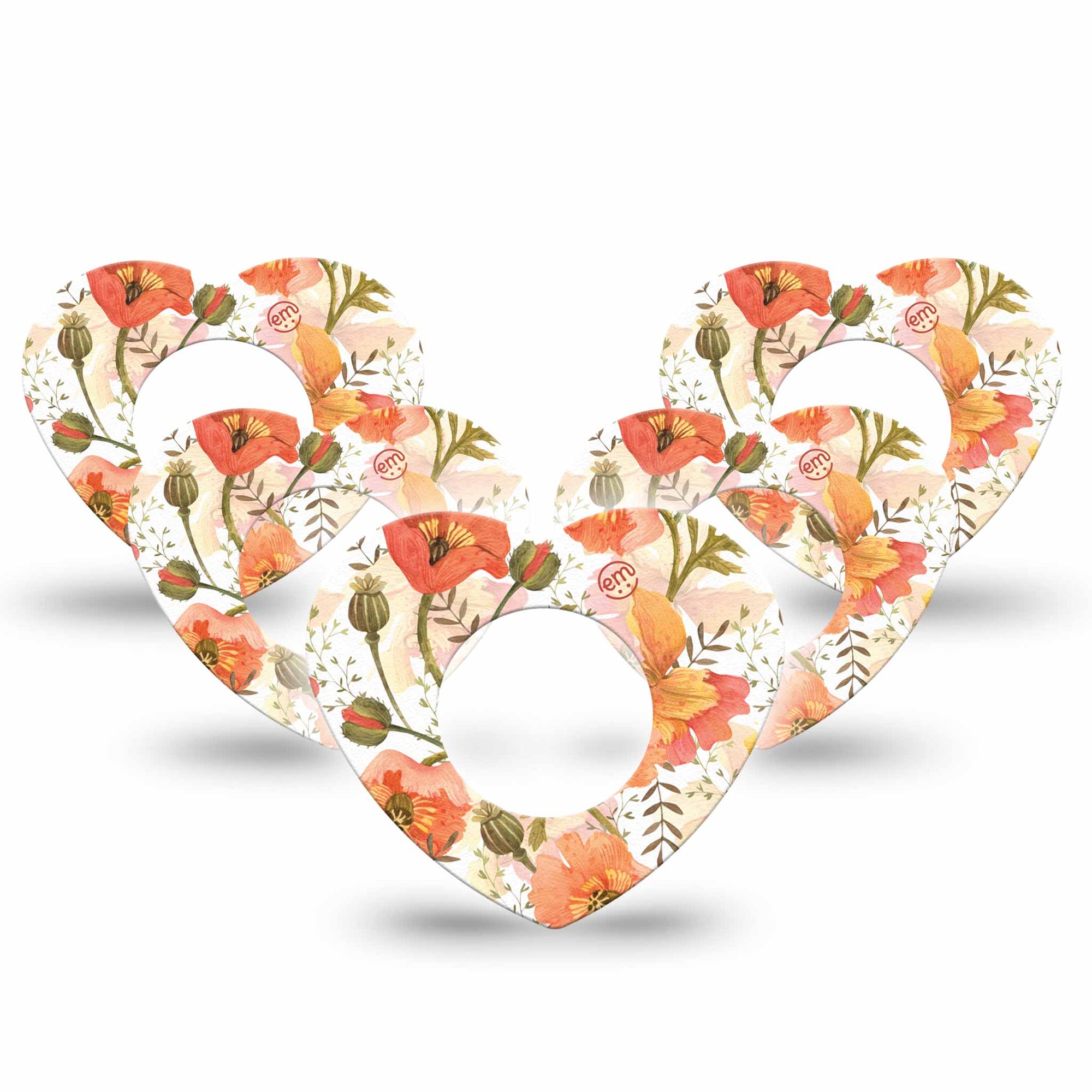 ExpressionMed Peachy Blooms Libre Heart Tapes, Abbott Lingo