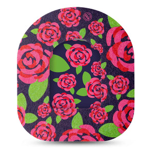 ExpressionMed Pretty Pink Roses Pod Transmitter Sticker with Tape