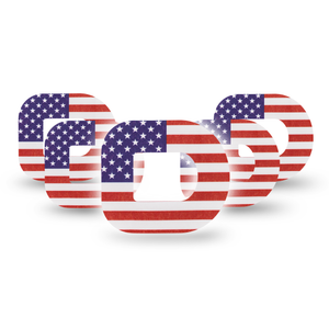American Flag CGM Tape for Omnipod 5-pack