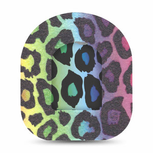ExpressionMed Multicolored Cheetah Print Pod Transmitter Sticker with Tape