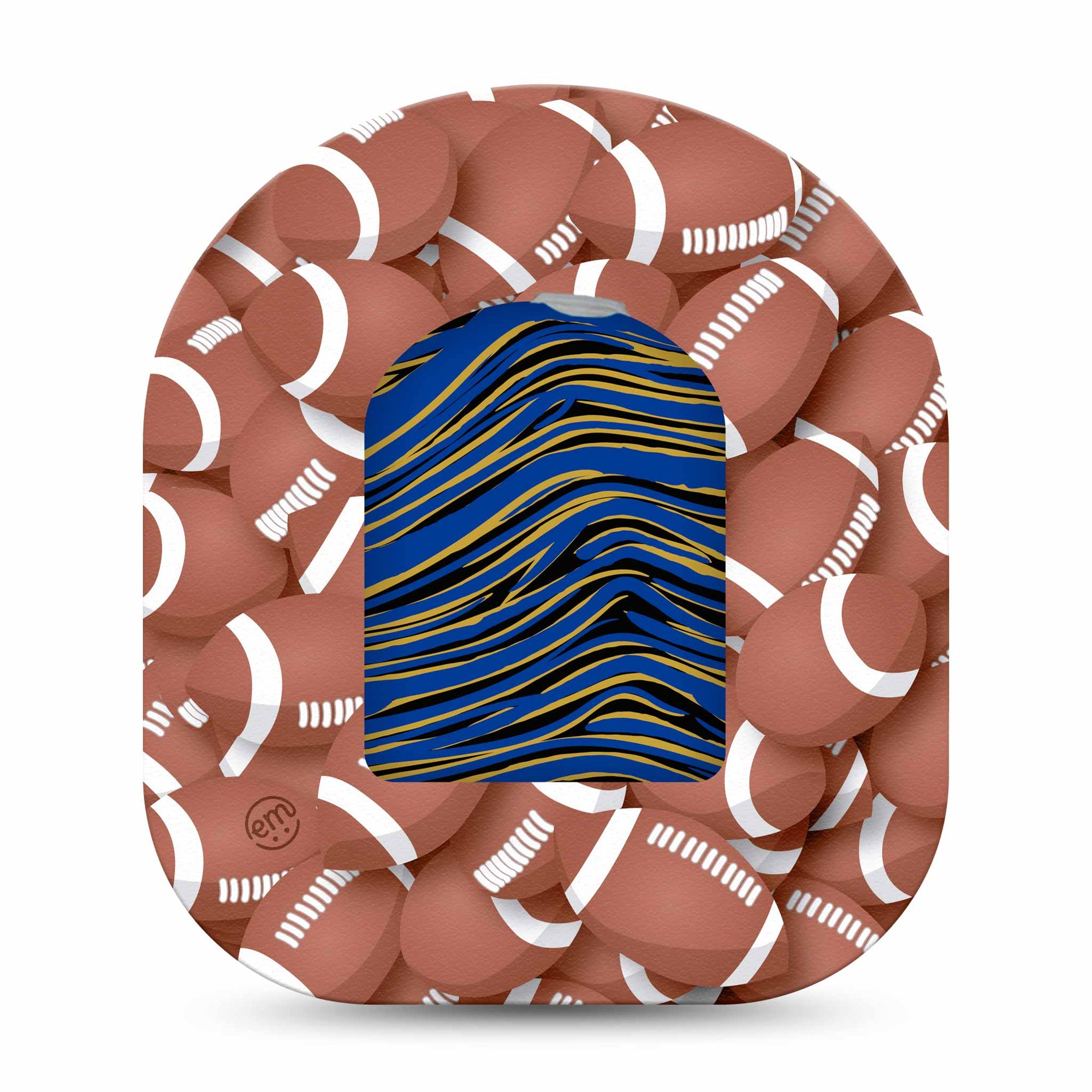 ExpressionMed Purple, Black, and Gold Ravens Team Spirit Omnipod Sticker and Football Cover