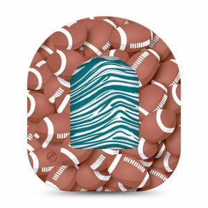 ExpressionMed Green and Silver Eagles Team Spirit Pod Sticker and Football Patch