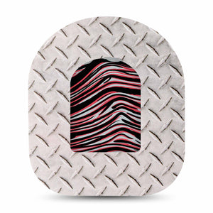 ExpressionMed Red and Black Falcons Team Spirit Omnipod Sticker and Grid Iron Patch