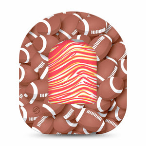 ExpressionMed Red and Gold Chiefs Team Spirit Omnipod Sticker and Football Patch