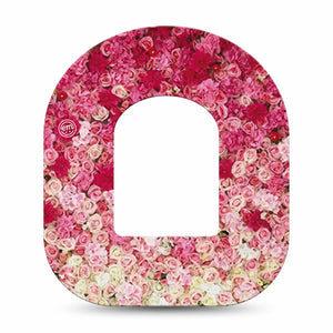 ExpressionMed Flower Wall Omnipod Tape, Single, Floral Adhesive Tape Design