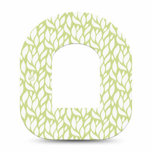 ExpressionMed Sage Greens Pod Tape, Single, Green Plant Pattern Design Adhesive Overlay Omnipod Patch