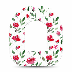 ExpressionMed Rose Garden Omnipod Overlay Tape, single, Rose Design