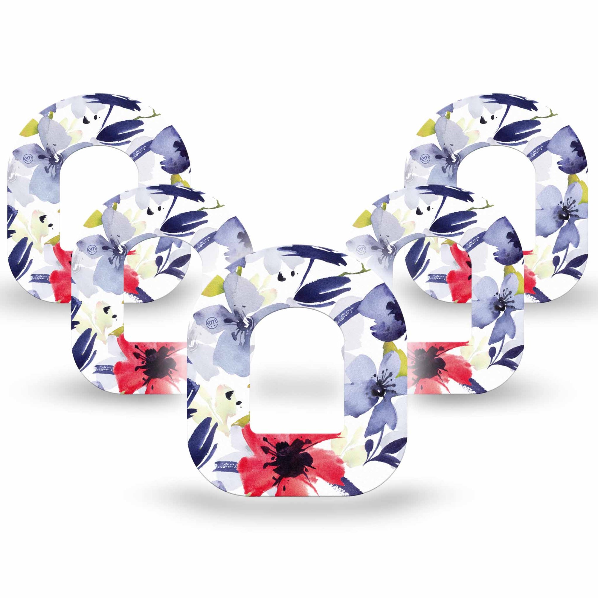 ExpressionMed Red White & Blue Flowers Pod Tape Pack