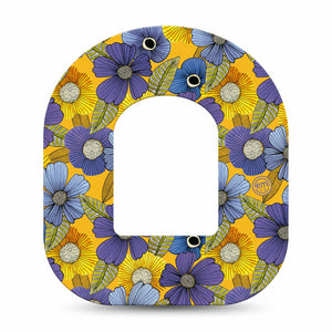 purple and yellow tape for omnipod
