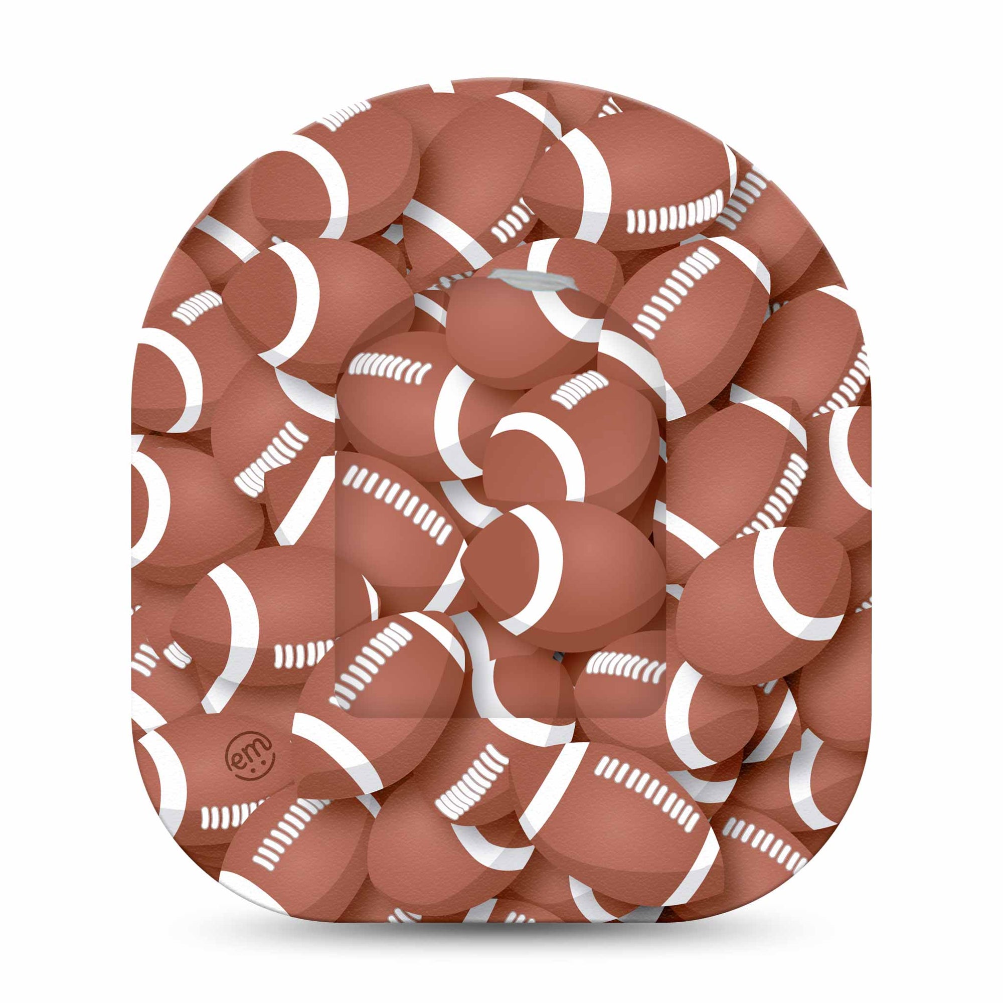 ExpressionMed Football Omnipod Pump Sticker and Matching Football Adhesive Patch