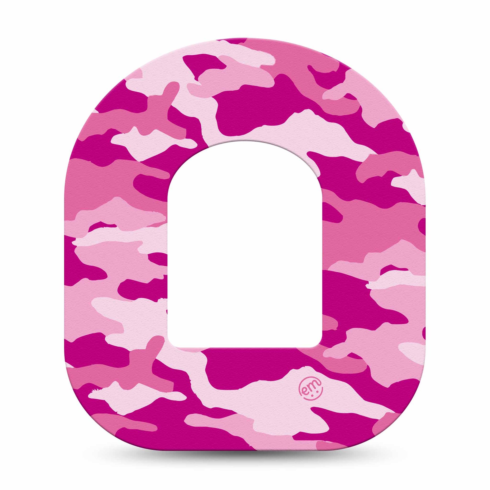 ExpressionMed Pink Camo Omnipod Adhesive Tape, Single, Pink Camouflage Design