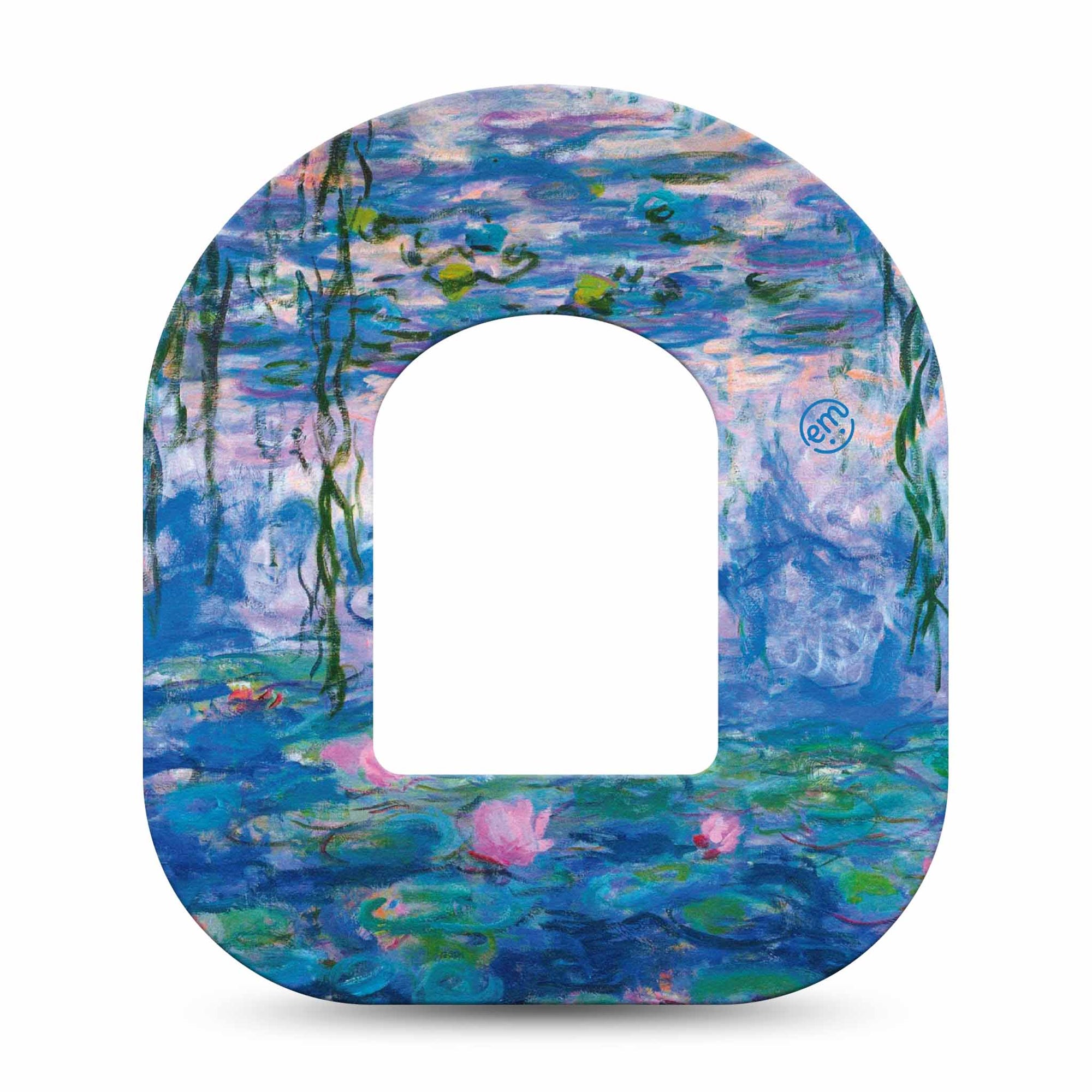 ExpressionMed Monet Water Lilies Pod Tape, Single, Forest River Themed, CGM Patch Design