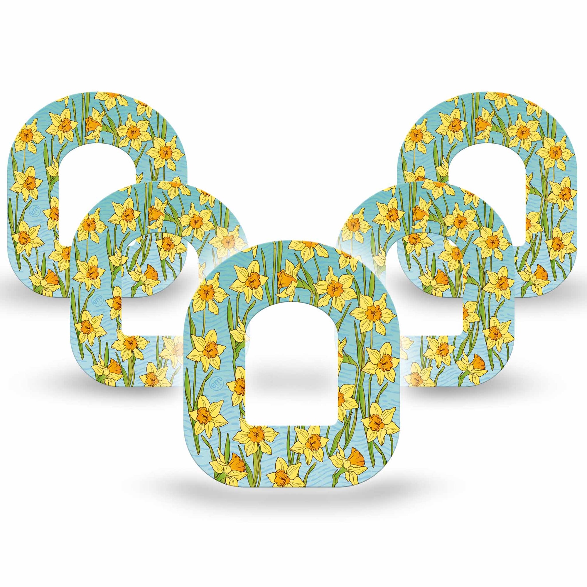 Daffodils Omnipod Tape, 5-Pack, Spring Floral Blooms Inspired, Adhesive Patch Design