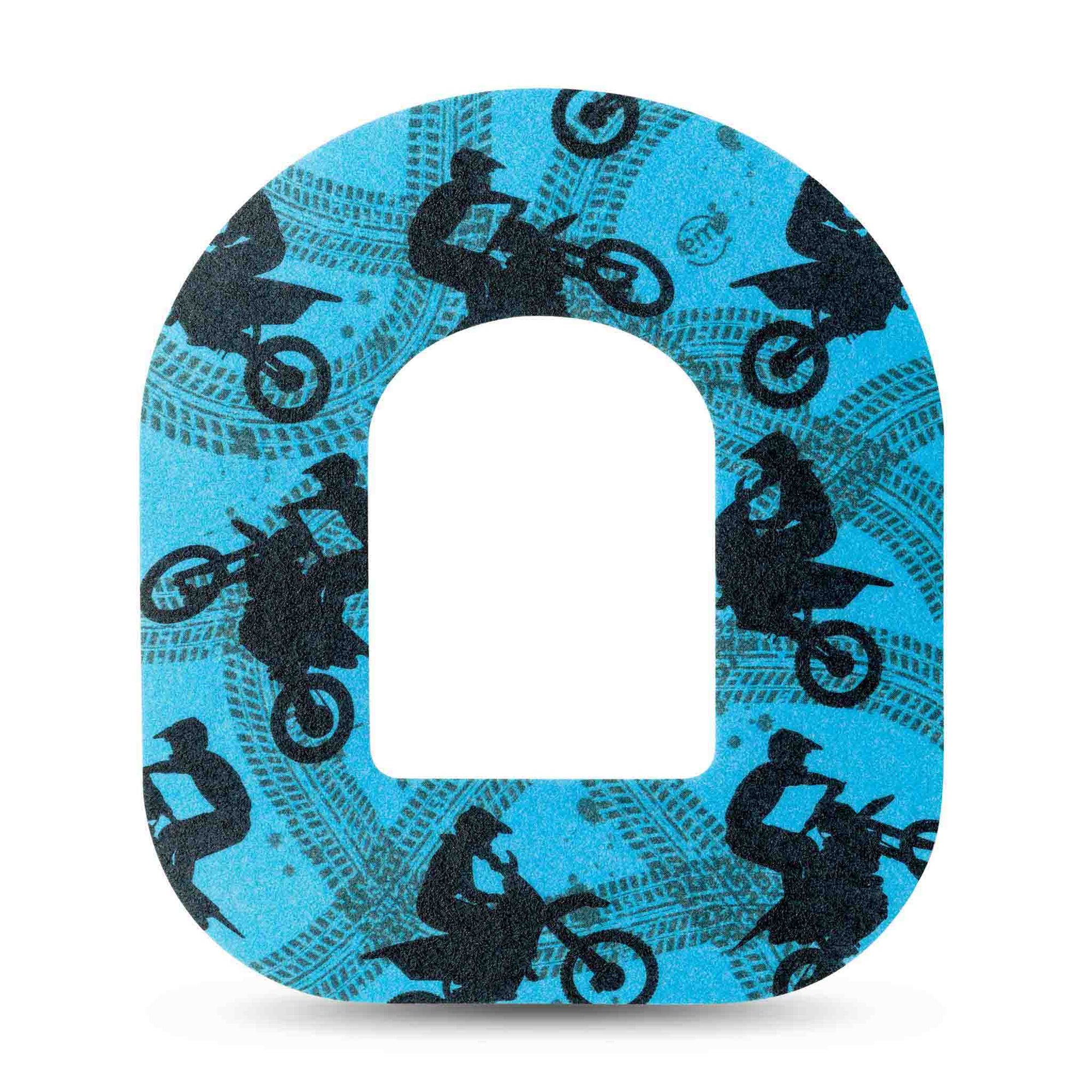 ExpressionMed Dirt Bikes Blue Pod Patch
