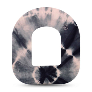 ExpressionMed Black and Grey Tie Dye Omnipod Overpatch