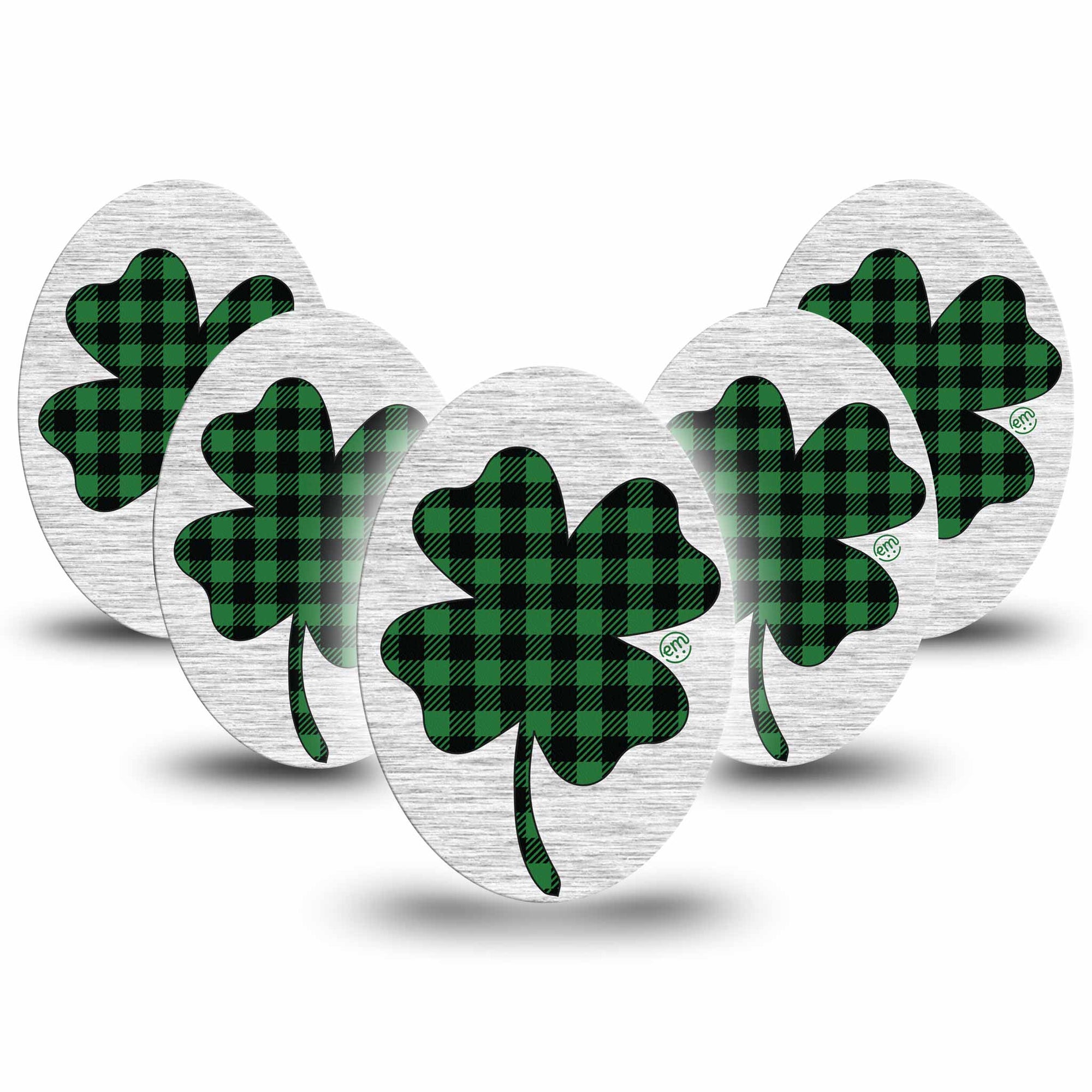 Medtronic Enlite / Guardian ExpressionMed Embroidered Clover 5 Pack Universal Oval Tape