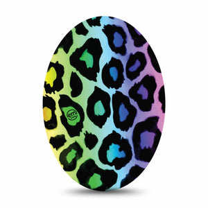 Medtronic Enlite / Guardian ExpressionMed Multicolored Cheetah Print Universal Oval Tape