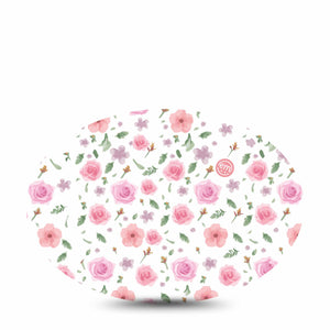 Pastel Flowers Oval Patch
