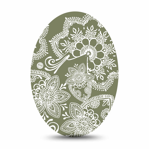 Medtronic Enlite / Guardian ExpressionMed Olive Henna Universal Oval Tape
