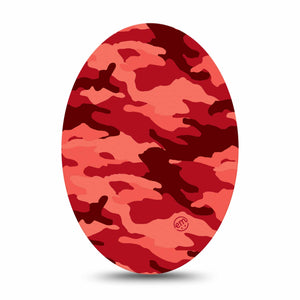 Red Camo Oval Tape