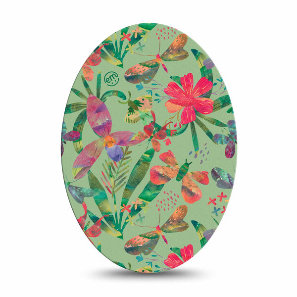 Medtronic Enlite / Guardian ExpressionMed Garden Butterflies Universal Oval Tape