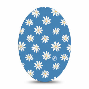 Medtronic Enlite / Guardian ExpressionMed Painted Daisies Universal Oval Tape