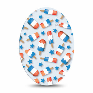 Medtronic Enlite / Guardian ExpressionMed Patriotic Popsicles Universal Oval Tape