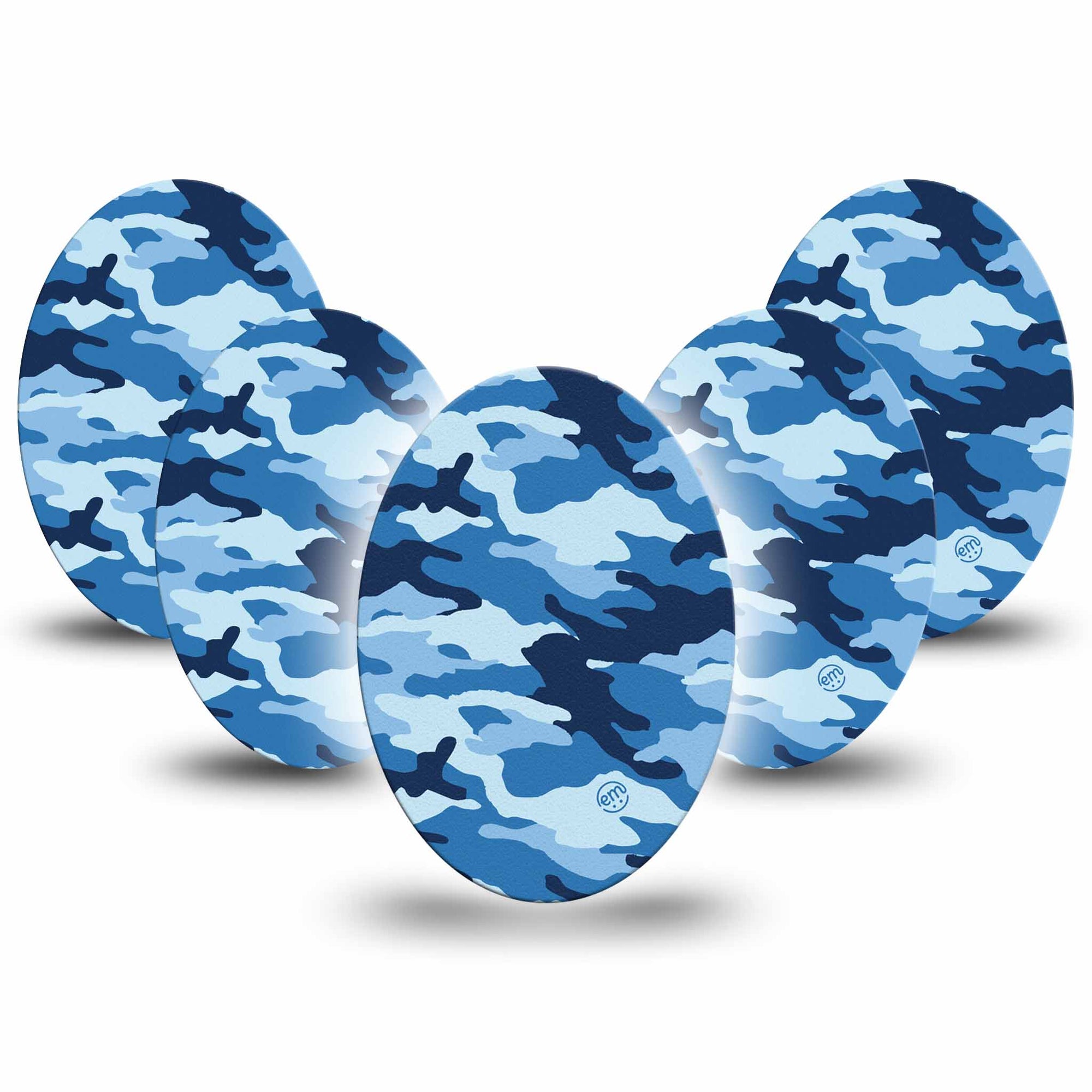 Medtronic Enlite / Guardian Blue Camo Universal Oval Tapes