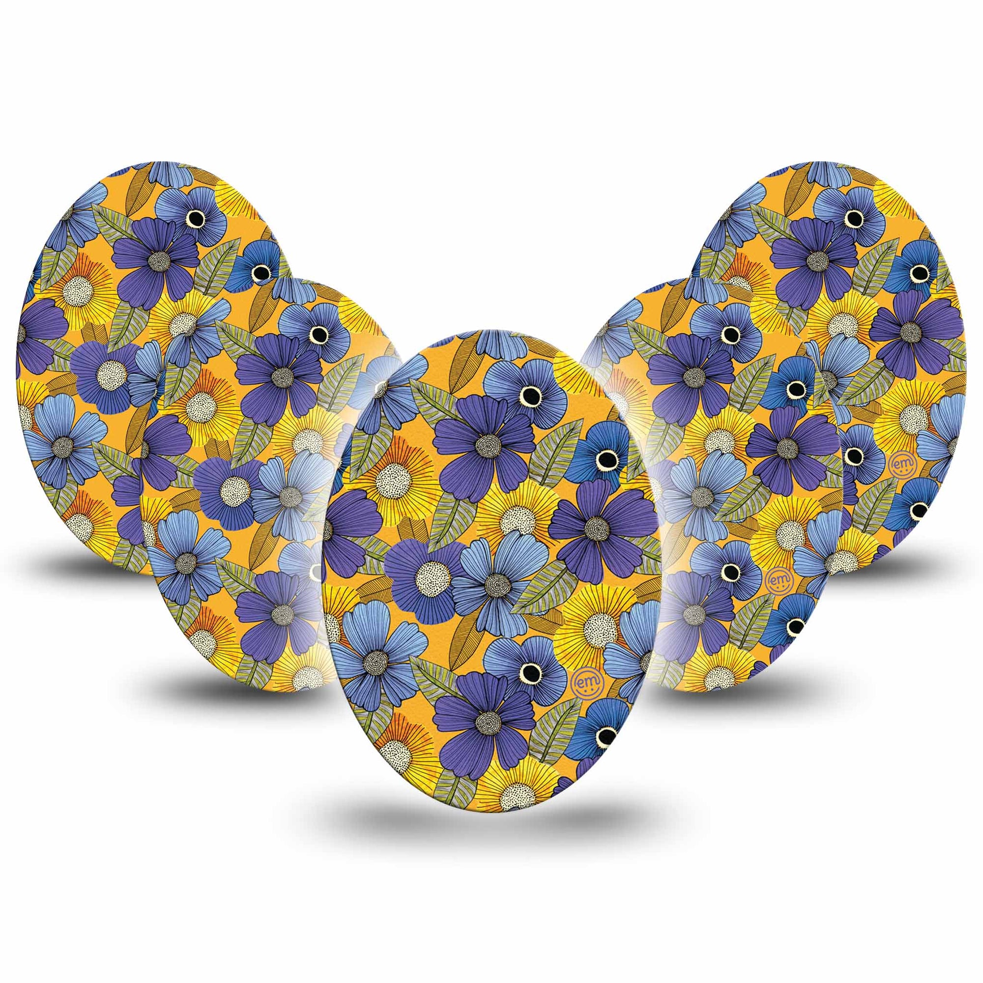 Medtronic Enlite / Guardian Charming Blooms Universal Oval Tapes