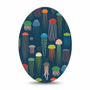 Just Jellies Oval Tape, Colorful Jellyfish Inspired, Plaster Patch Design