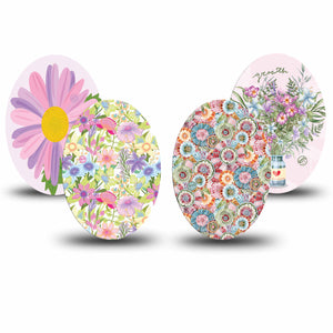 Medtronic Enlite / Guardian ExpressionMed Floaty Floral Variety Pack Universal Oval Tape
