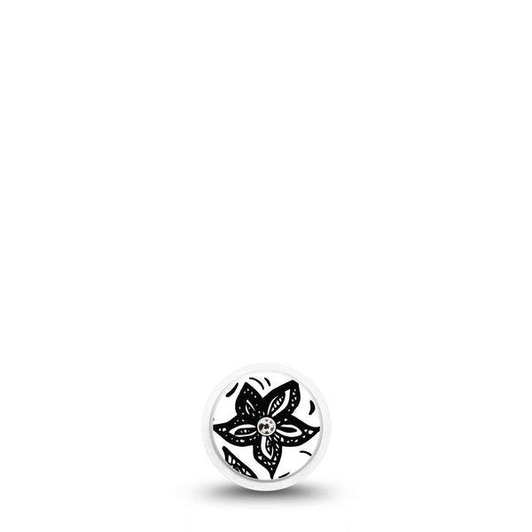 Black Tie Floral Libre Transmitter Sticker, Abbott Lingo