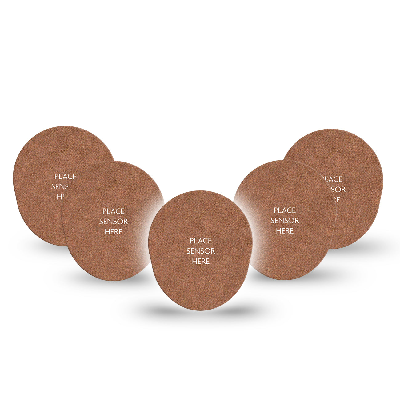 Skin Tone 03 - Caramel Dexcom G7 Underpatch Tape, 5-Pack, Deep Tan Brown Skin Tone Inspired CGM Underpatch Underlay Patch