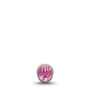 Magenta Dani Dexcom G7 Transmitter Sticker, Single, Pink Floral Design G7 Vinyl Center Sticker
