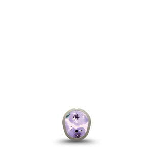 Flowering Amethyst Dexcom G7 Transmitter Sticker, Single, Purple Floral Themed, Adhesive Sticker Design