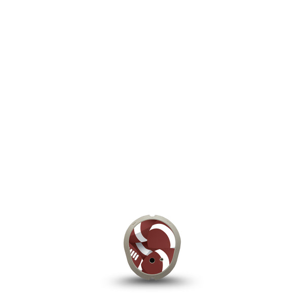 ExpressionMed Football Dexcom G7 Transmitter Sticker, Single, Bunch Of Football Themed, Sticker Design, Dexcom Stelo Glucose Biosensor System