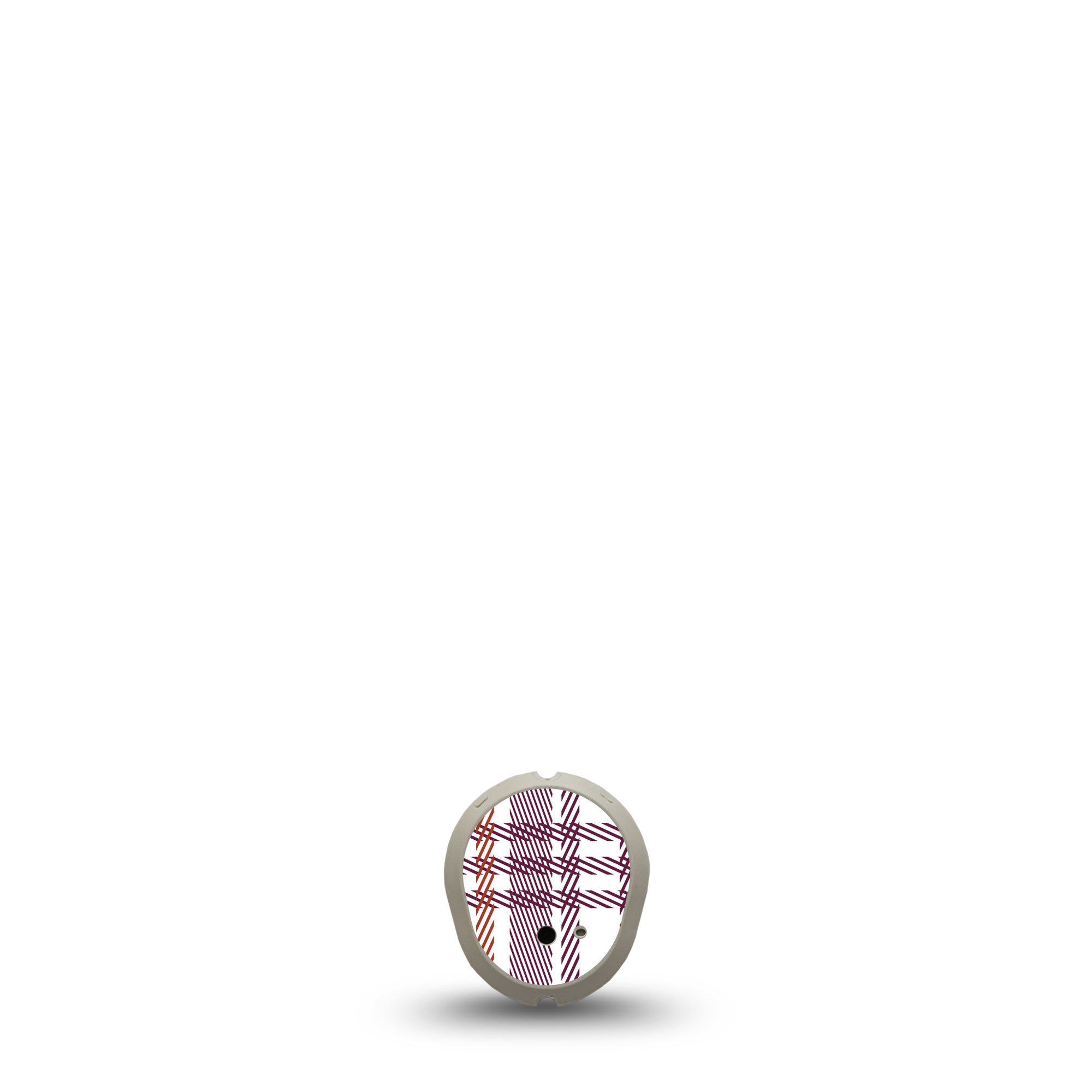 Auburn Plaid Dexcom G7 Transmitter Sticker, Single, Multicolored Plaid Inspired, Adhesive Sticker Design, Dexcom Stelo Glucose Biosensor System