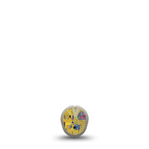 The Kiss - Klimt Dexcom G7 Transmitter Sticker, Single, Painted Artwork Inspired, CGM Plaster Sticker Design