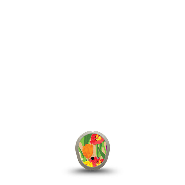 Tulips Dexcom G7 Transmitter Sticker, Single, Blooming Tulips Themed, CGM Sticker Design, Dexcom Stelo Glucose Biosensor System
