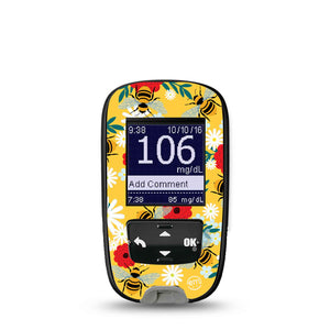 Bees and Flowers Accu-Chek Sticker